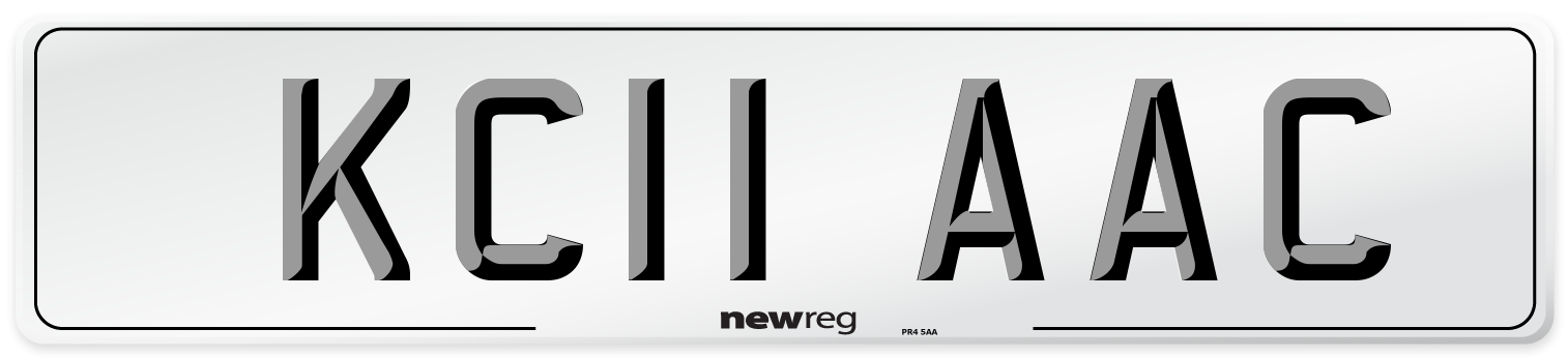 KC11 AAC Number Plate from New Reg